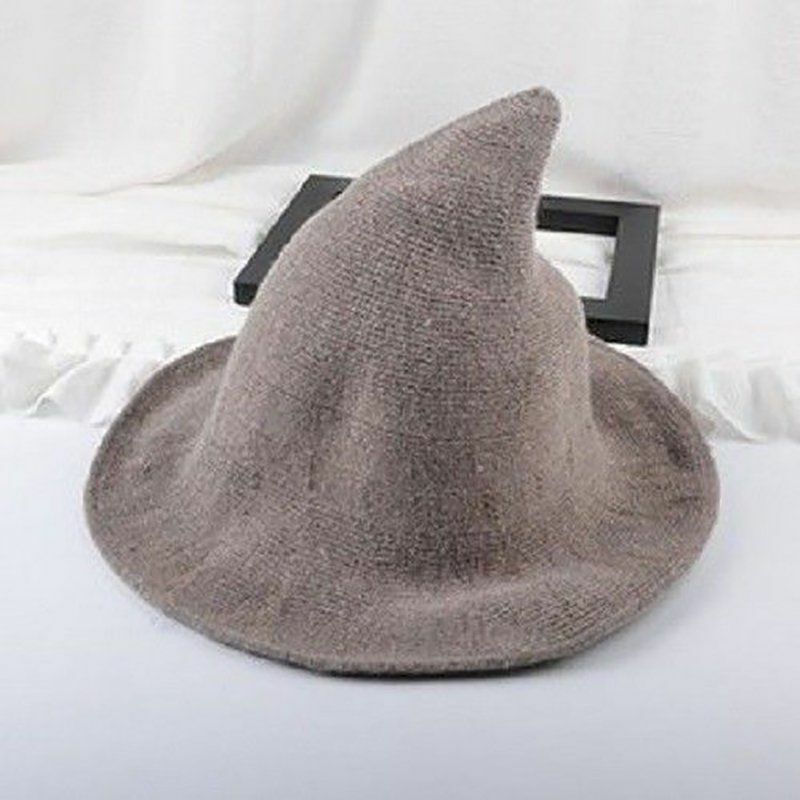 Halloween femmes sorcière chapeau moderne sorcière chapeau en laine de mouton de nous Halloween fête sorcière chapeaux: 4