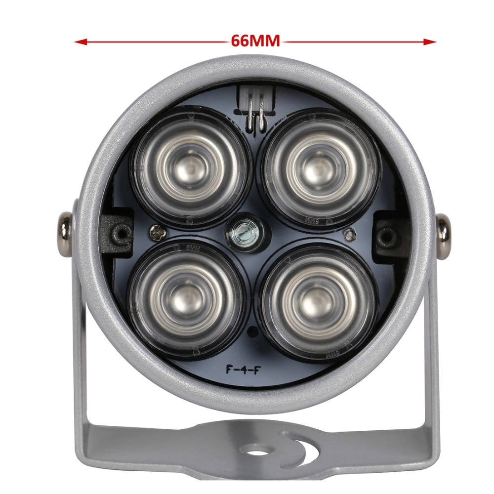 AZISHN IR illuminator Licht 850nm 4 array LEDs Infrarood Waterdicht Nachtzicht CCTV Vullen Licht DC 12V Voor CCTV security Camera