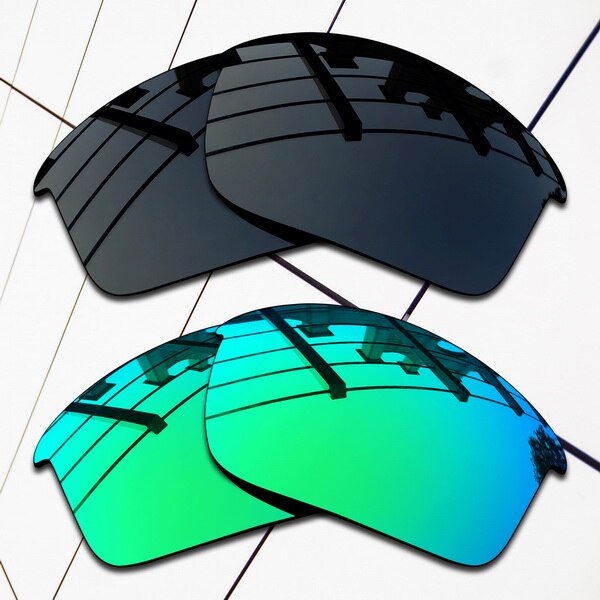 E.O.S Polarized Replacement Lenses for Oakley Bottle Rocket Sunglasses - Varieties Colors: Black and Green