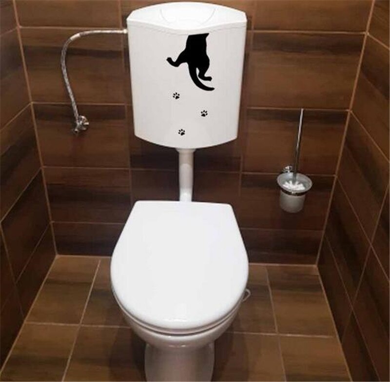 zabawny Kot sypialnia kuchnia strona główna ściana artystyczna naklejki deska klozetowa Deca