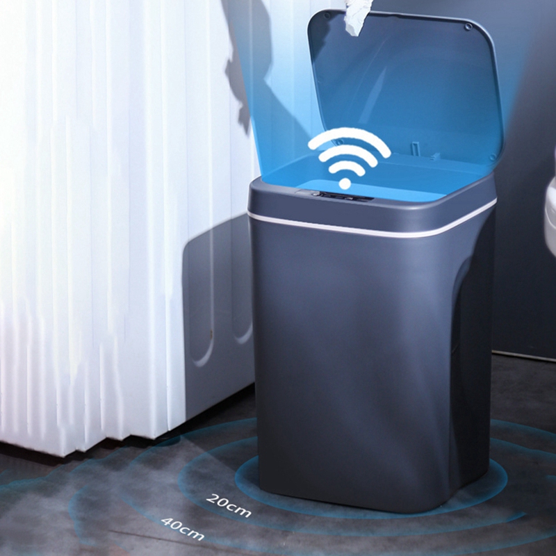 14L USB Charging Smart Trash Can Automatic Sensor Dustbin Intelligent Sensor Rechargeable Electric Waste Bin Rubbish Can