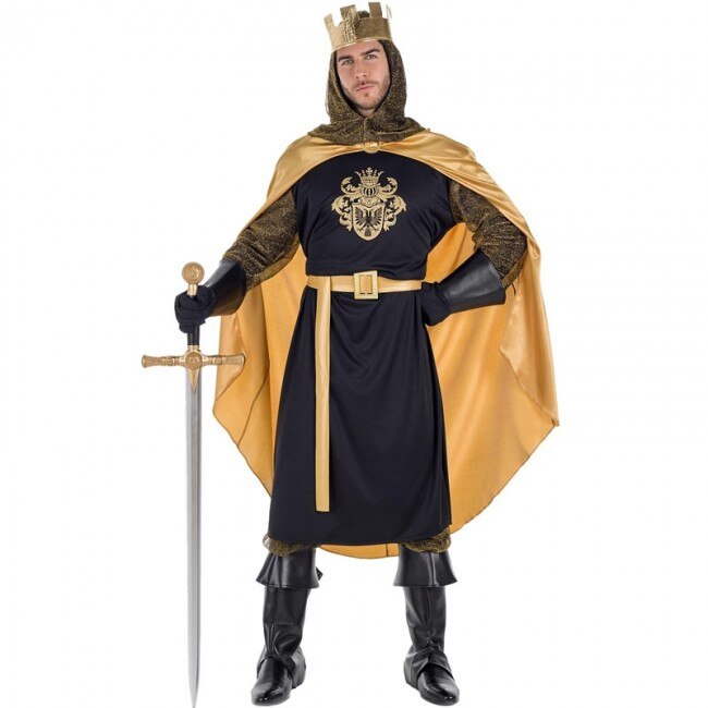 Kostuum Van Koning Middeleeuwse Goud Voor Man M/L