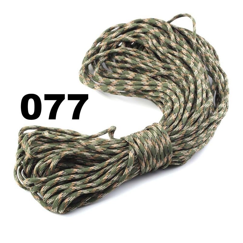25/50/100/FT Paracord 550 8/16/32/m Parachute Cord Lanyard Rope Mil Spec Type III 7 Strand Climbing Camping Survival Equipment: 077 / 50FT