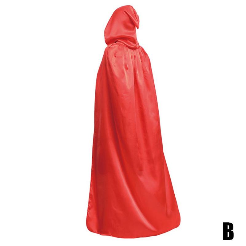 Halloween kostume død kappe voksen mandlig cos dragt vampyr heks kappe tøj magisk troldmand sort  a8 j 0: B