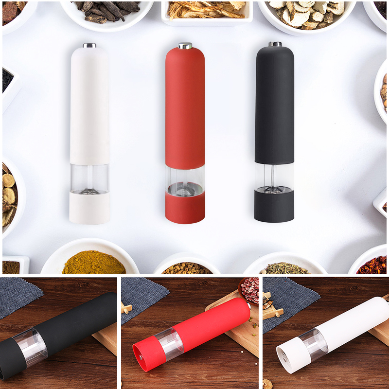 Automatisk salt pepper mølle kvern rustfritt stål bærbar mølle krydder muller kjøkken verktøy krydder pepper mølle maskin
