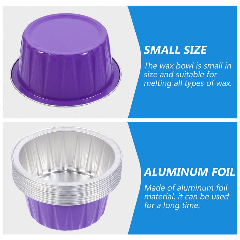 10 stücke Wachs Schmelzen Schüssel Aluminium Folie Wachs schmelzen Schüssel Wachs Bohne Schmelzen Haar Entfernung Spa Werkzeug Enthaarung Topf Wachs enthaarung Maschine