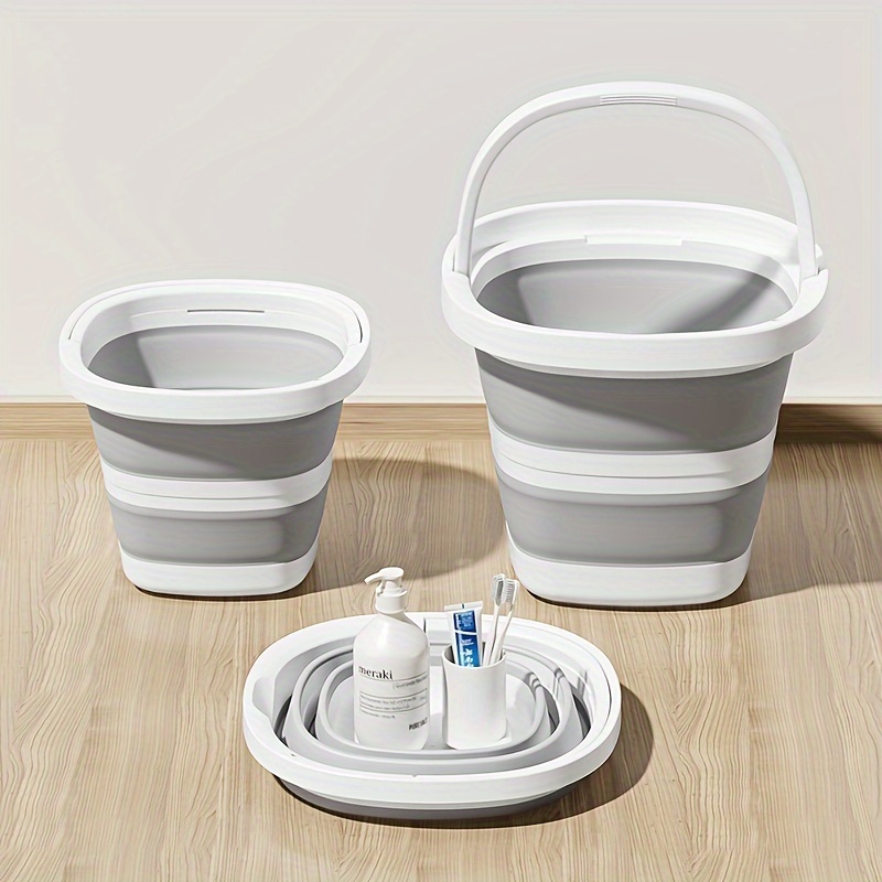 【bärbar hopfällbar vattenhink】mångsidig förtjockad vattenhink med stor kapacitet - campingplastbalja för hem, utomhusbruk, trädgårdsskötsel