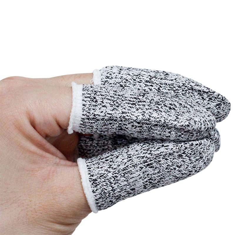 Nuevos guantes anticorte para dedos, guantes de seguridad resistentes a cortes para trabajo de cocina, recogedor de escultura, Protector de yemas de los dedos a juego, 10 Uds.