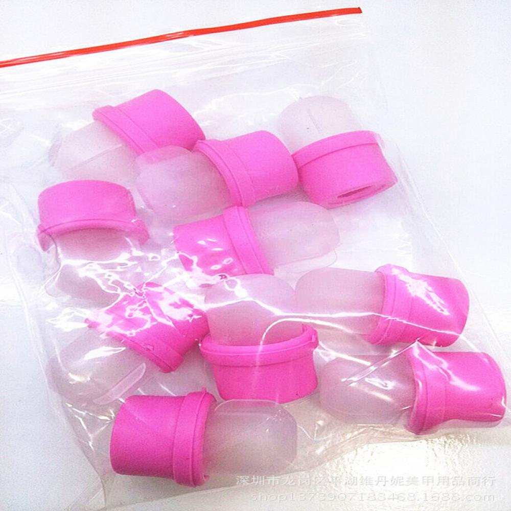 10pc Nail Art Soak Off Polish Remove Rubber Finger Cap Wearable Reusable Gel Varnish Acrylic Tip Easy Cleaning Removal Wrap Tool