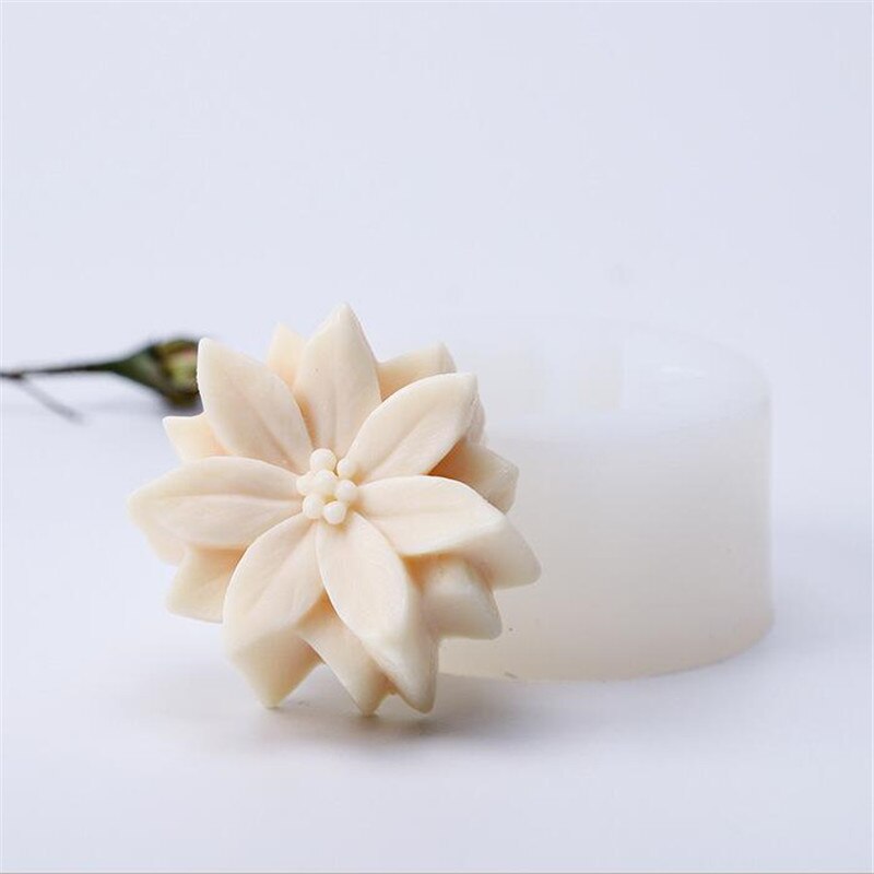Bloem Kaars Mallen Zeep Siliconen Mal Diy Aromatherapie Gips Decorating Gereedschap Cake Bakken Moul Hars Ambachten Kaars Maken