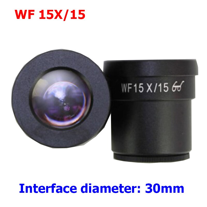 Mikroskop okular  wf5x wf10x wf15x wf16x wf20x wf25x mikroskop lins tillbehör vidvinkellins monokulära okular: Wf15 x 15