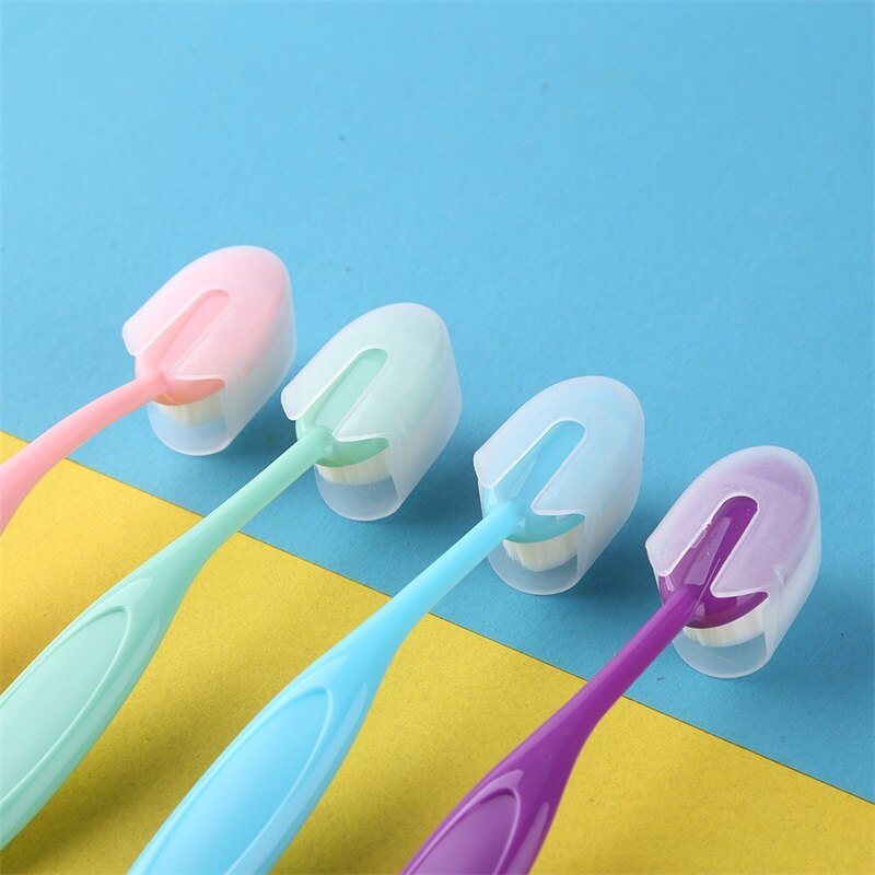 10pcs Colorful Smooth Brush Blending Brushes Drawing Painting Flat Brushes Kit With Cap For Scrapbooking Cards Making Ink Tools