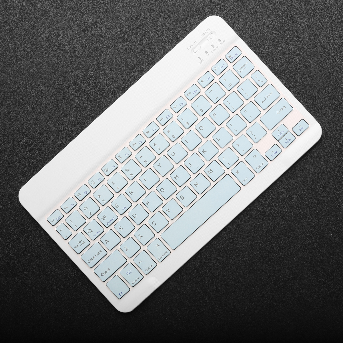Wireless Keyboard Bluetooth-compatible Keyboard For Android IOS Windows Mini 78-Key Gaming Keybaord for PC iPad Tablet Keyboard: Blue
