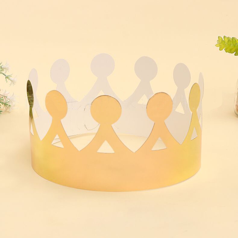 30 Stks/set Goud Zilver Verjaardagsfeestje Hoeden Papier Crown Kids Verjaardagsfeestje Supplies Partij Kroon Hoed Cap Viering Bruiloft Decor: M16