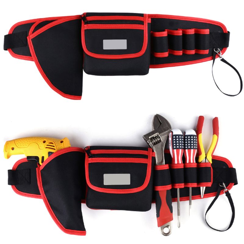 Electrician Drill Tool Bag Waist Pocket Pouch Belt Storage Holder Maintenance Kit: 5