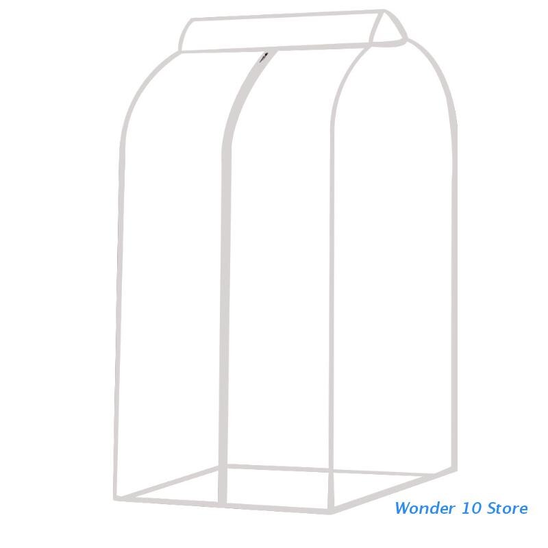 Hanging Garment Bag Clear Window Wardrobe Closet Clothes Storage Pouch Case Organizer Coat Suit Dust Cover
