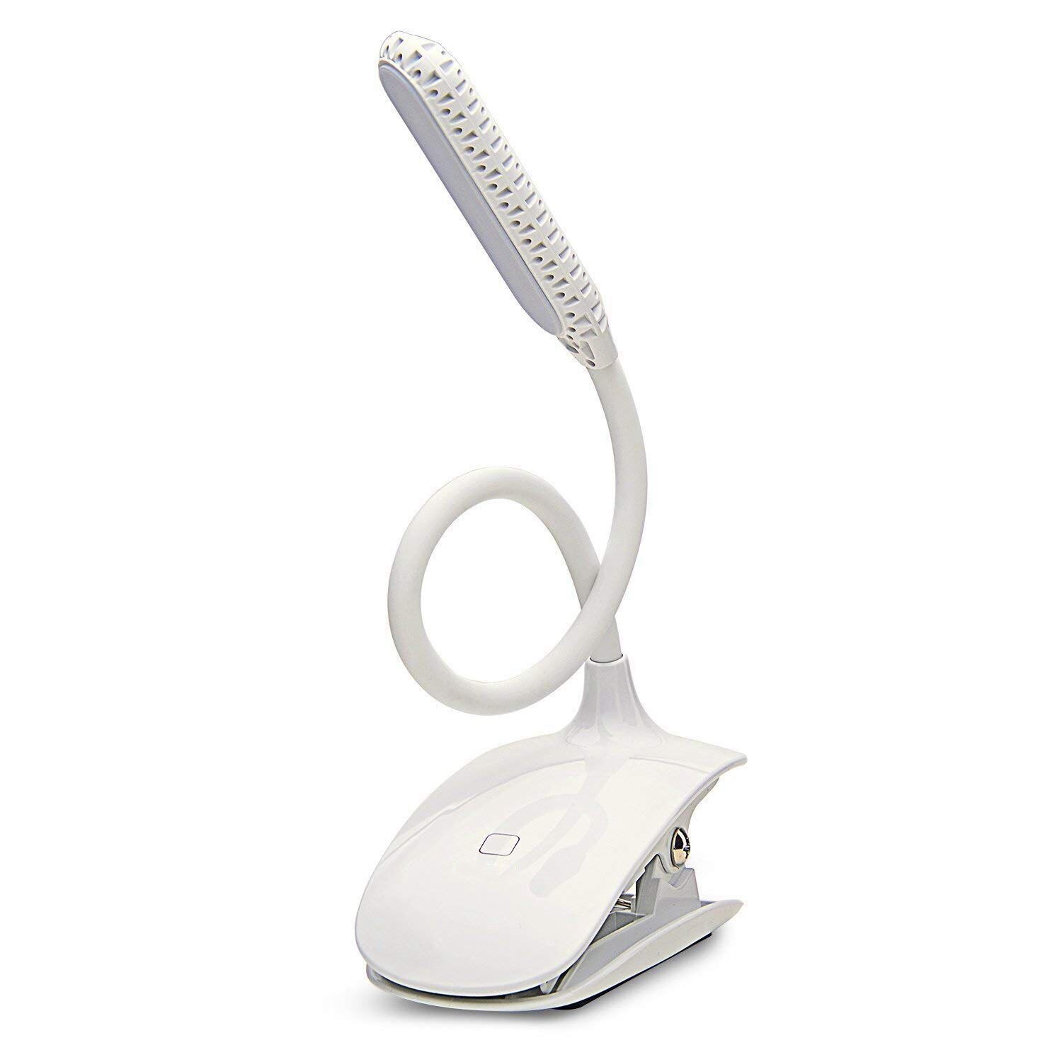 LED Clip Leeslamp Daglicht 12 Leds Leeslamp-3 Helderheid USB Oplaadbare Touch-Schakelaar Nachtkastje Boek Licht