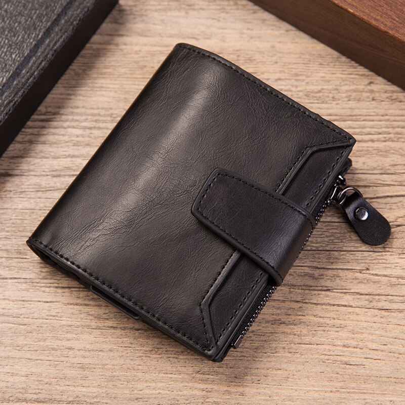 Unisex Aluminum Card Wallet Credit Card Holder with RFID Blocking Card Case PU Leather Card Wallet Carbon Fiber Wallet