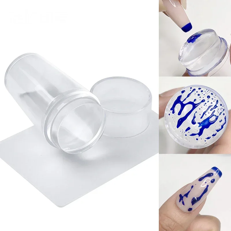 Silicone Transparent Template Seal Stamper Scraper Stamping French Manicure Plate Stamp Stencil Nail Stamp Art Embossing Tools