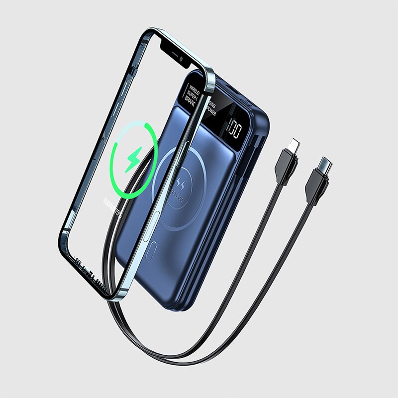 10000mAh Magnetic Qi Wireless Charger Power Bank for iPhone Xiaomi Samsung Poverbank Portable External Battery Charger Powerbank