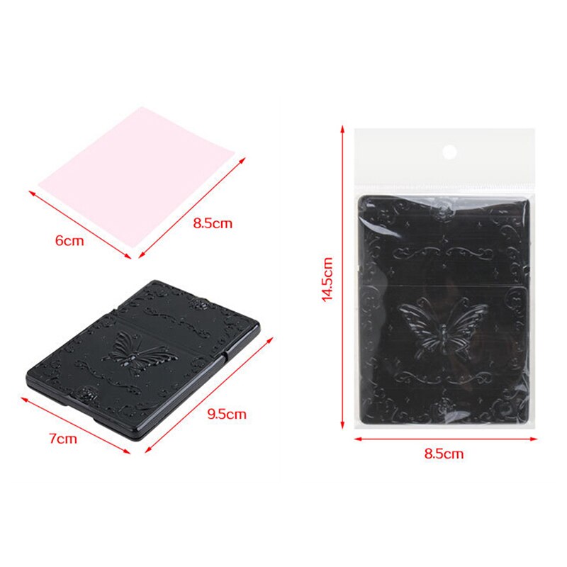 50Pcs oil absorbing sheet With Black & White Mirror Case oil remover paper Absorb Blotting Facial Cleaner Face Tools