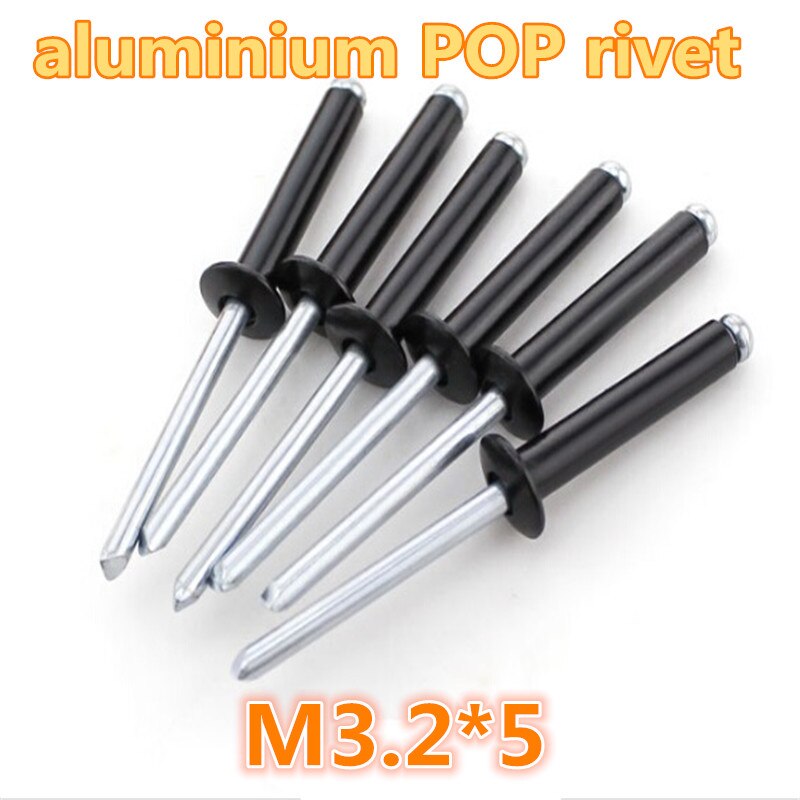 100 stks m3.2 * 5 zwart aluminium pop klinknagel blind klinknagel