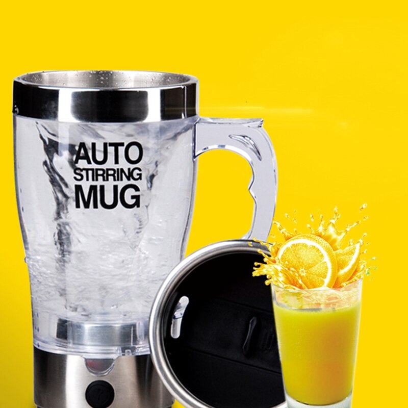 Selvrørende krus automatisk elektrisk lat automatisk blanding av kaffeblanding te blandekopp reisekrus dobbeltisolert termisk kopp