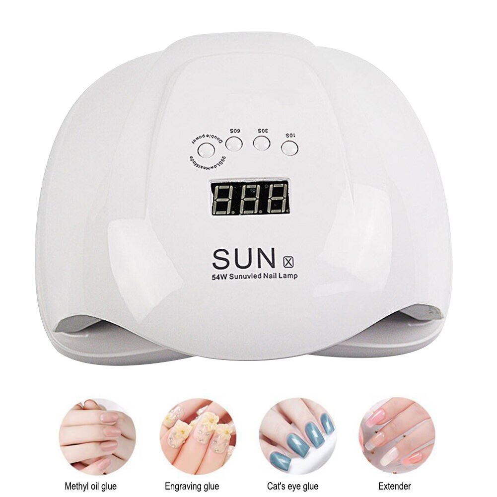 54W Abs Manicure Lamp Nail Droger Machine Led Nail Art Licht Voor Gel Polish