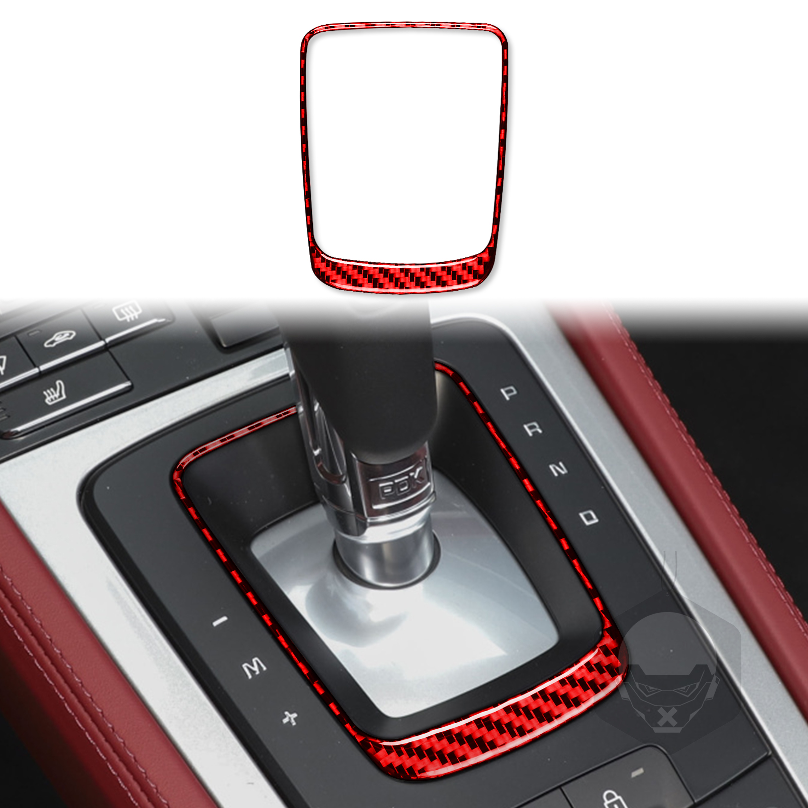 Voor Porsche Boxster Cayman 718 982 -2022 Auto Versnellingsbak Frame Trim Sticker Carbon Fiber Interieur Auto Accessoires: Oranje