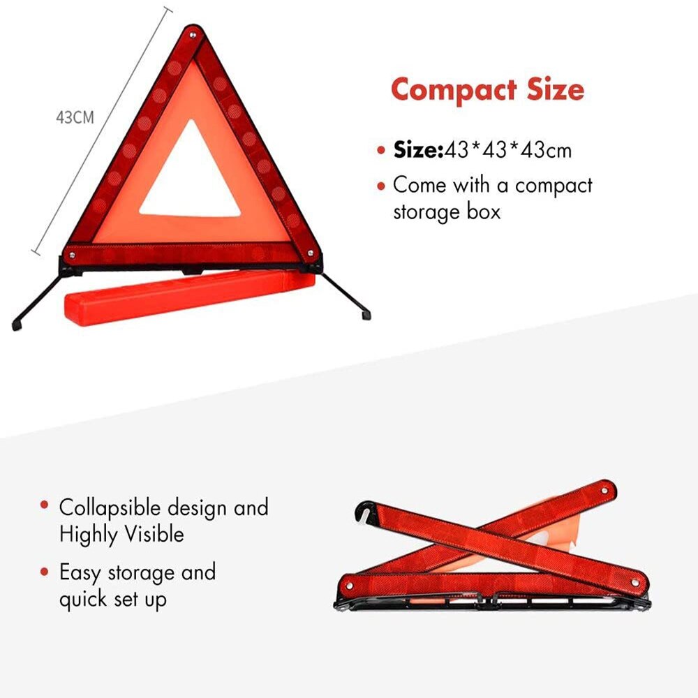 Emergency Warning Triangle European Standard ECE Fold Up Safety Triangle Reflective Warning Kit Traffic Safety Signs Road Signs