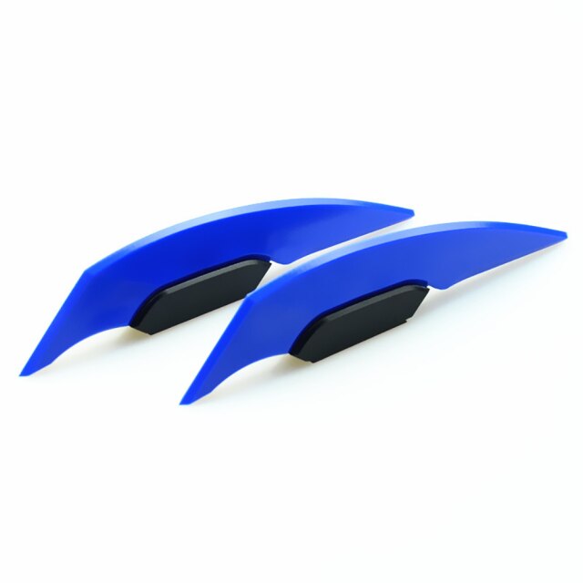 Alerón aerodinámico Universal para motocicleta, pegatina de decoración para Moto, Scooter, 1 par: Azul