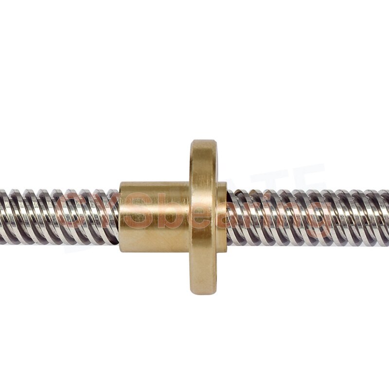T10 Trapezoidal Lead Screw Pitch 2mm Lead 8mm 850mm 900mm 1000mm 1200mm with Brass copper Nut for 3D Printer Z Axis