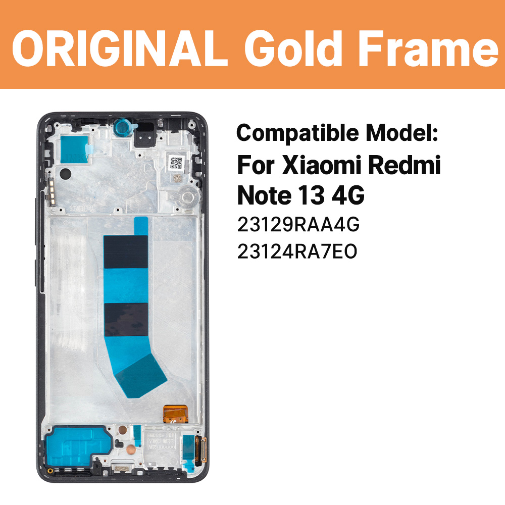 23124RA7EO 6,67 "LCD probado para Xiaomi Redmi Note 13 4G pantalla 3D MONTAJE DE digitalizador con pantalla táctil para Redmi Note 13 4G marco LCD