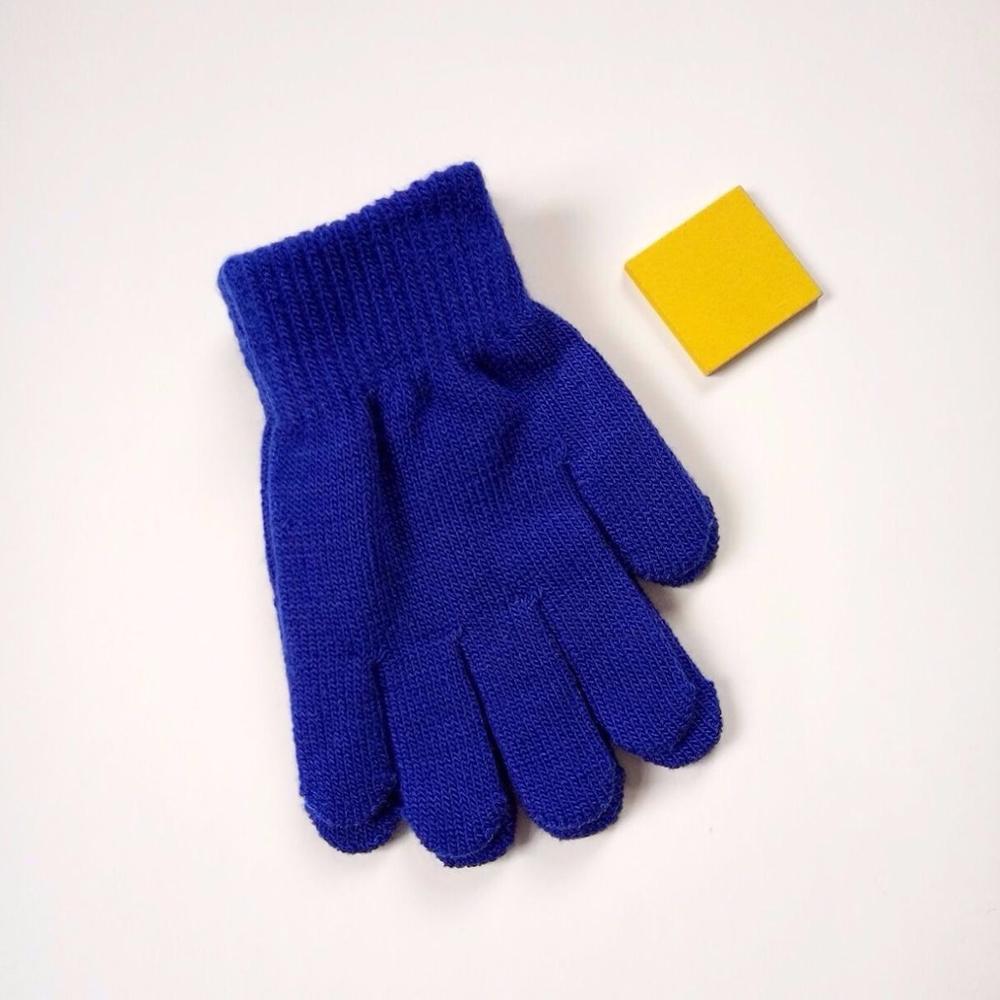 Børns varme handsker om efteråret og vinteren, med elastisk varm effekt, velegnet til børn i alderen 3-10 år, drenge og piger kan: Blå st -402