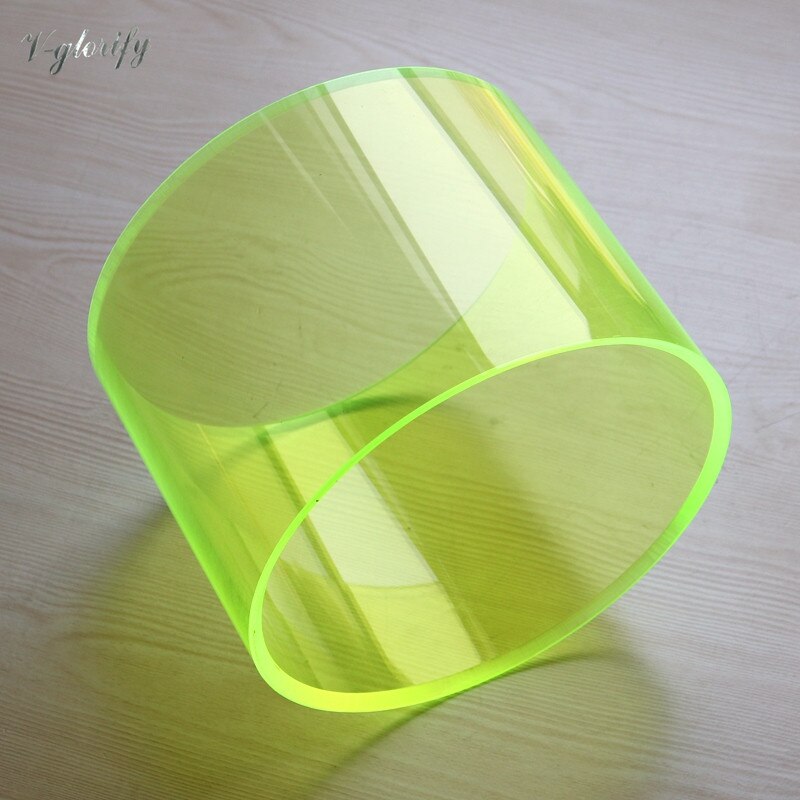 12x8inch 6x10inch Acrylic Drum Body Shell with 45 Degree Bearing Edge 6mm Thickness Green Transparent Red White Black Blue Green: 12x8in Green
