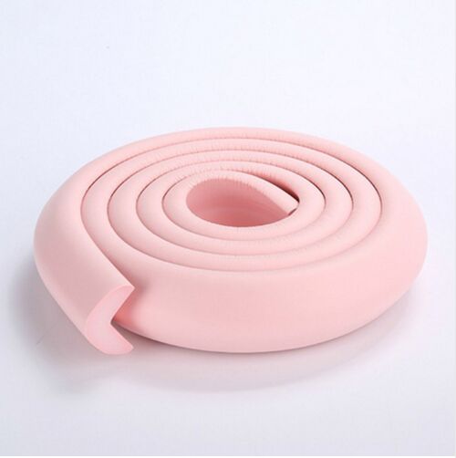 Edge &amp; Corner Guards 2M de longitud ángulo forma Escritorio de espuma esquina edgeBaby Kid escritorio estante niños borde cojines Protector: Pink