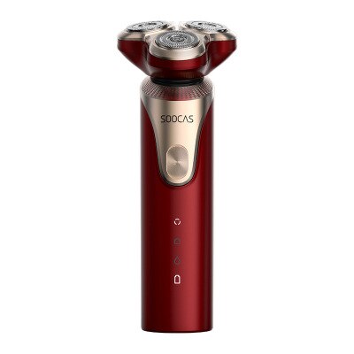 Xiaomi Soocas S3 Electric Shaver Men Razor 3D Beard Trimmer Type-C Rechargeable Shaving Machines: Red