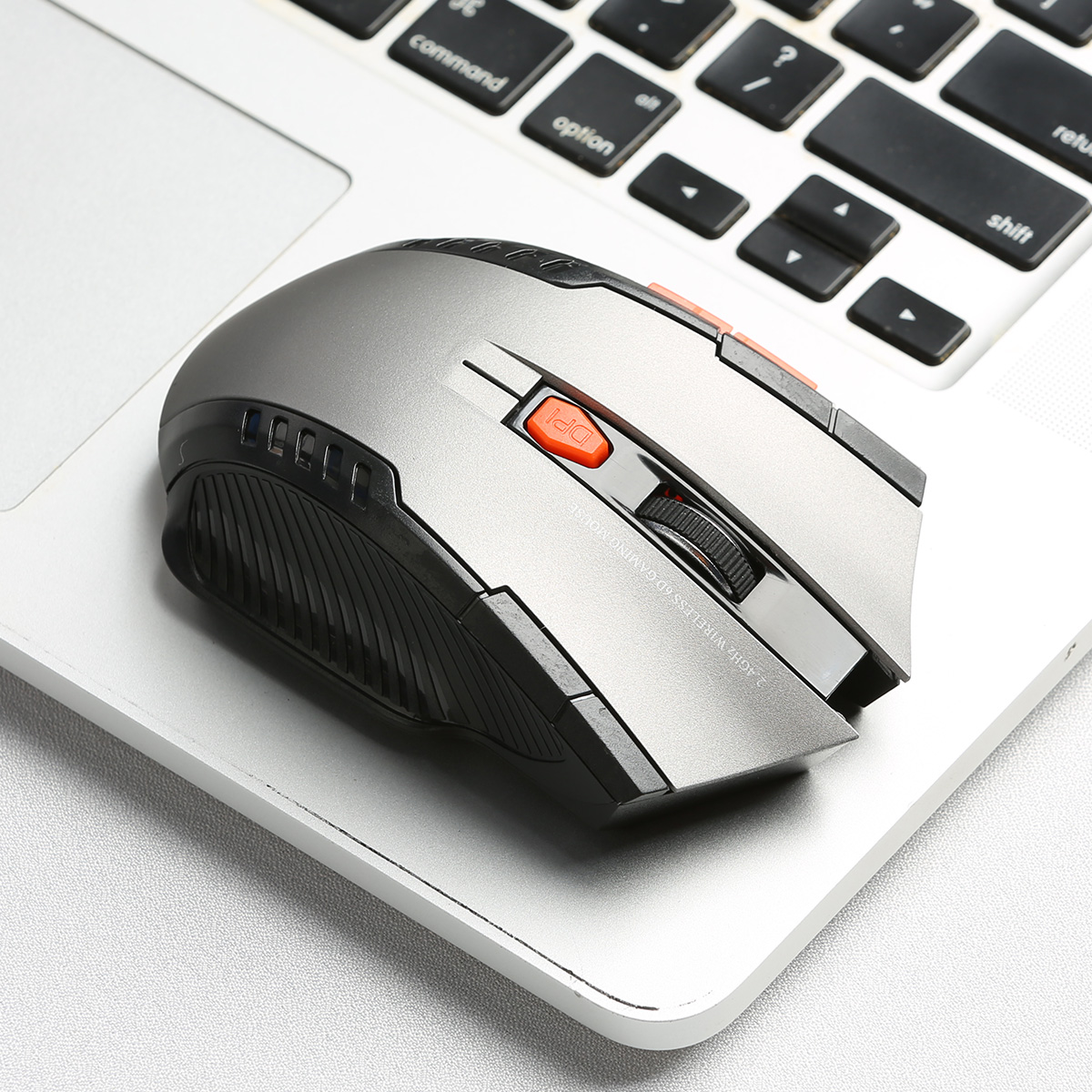 Wireless Mouse USB Computer Mouse 2.4G Portable Mobile Optical Office Mouse Adjustable DPI Levels for Notebook PC Laptop MacBook: GRAY