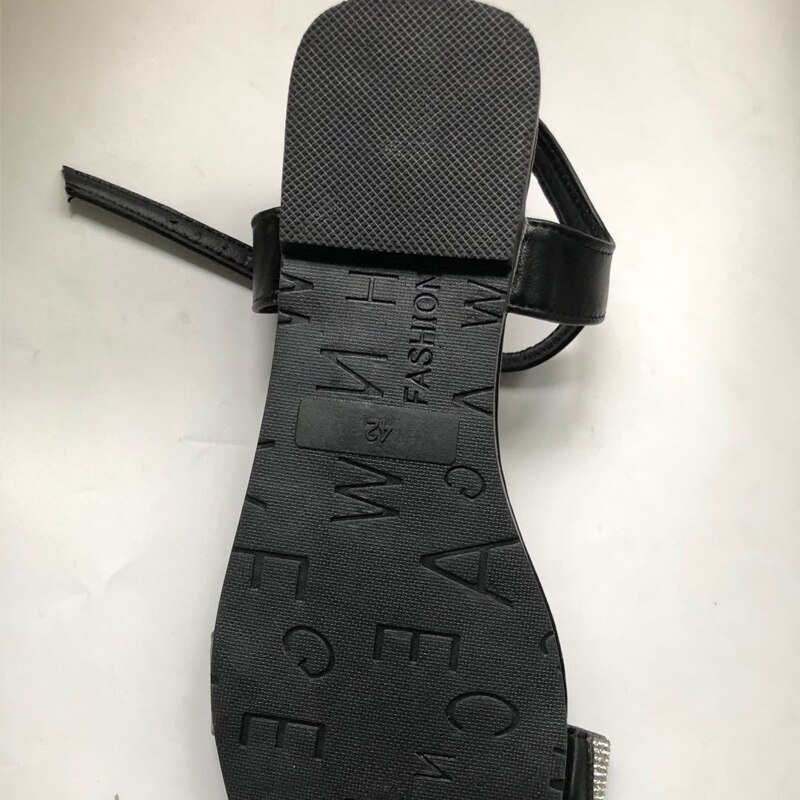 Sandalias planas informales con diamantes de imitación para mujer, Calzado cómodo sin cordones, para verano, va444,