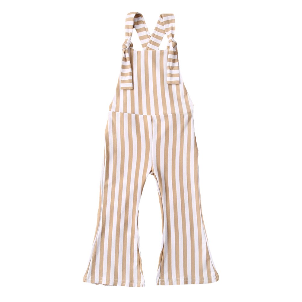 Sommer baby pige tøj børn stribet romper jumpsuit smækbukser overalls outfits 6m-5t: C / 5t