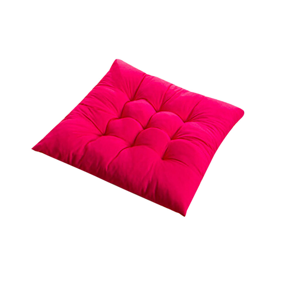 Zachte dikke kussen stoelkussen effen kleur gebonden touw stoelkussen eetkamer keuken kantoor huisdecoratie stoelkussen decoratie: Rozenrood