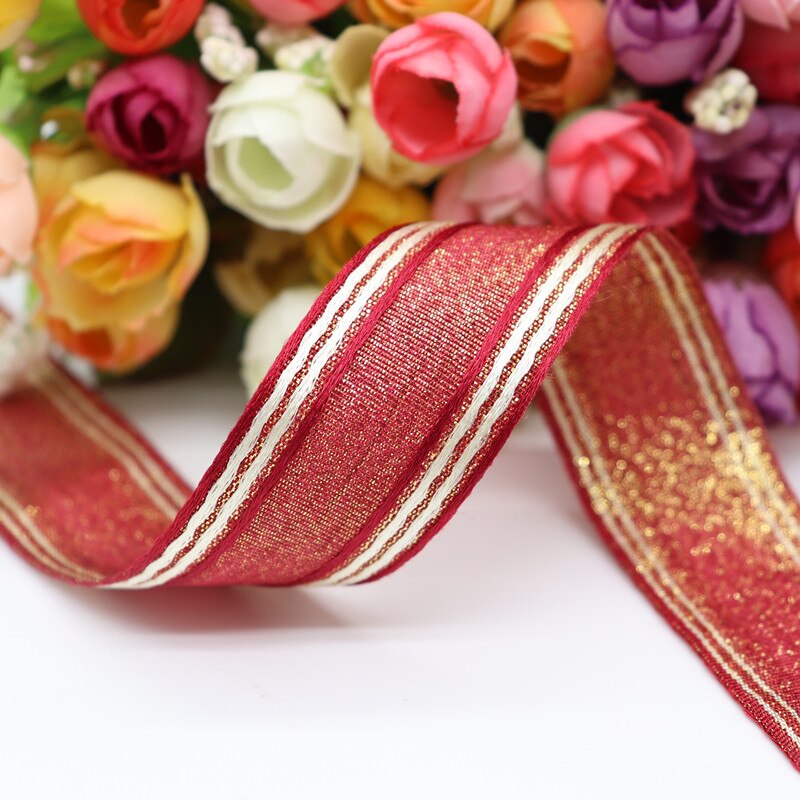 10 Meter Gold Gewinde Polyester Band Für Haar BöGen DIY Handwerk Handgemachte Accessoires M19070802