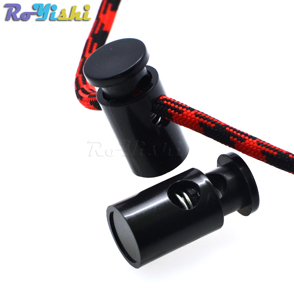 Plastic Cord Lock Stopper Cylinder Barrel Toggle Clip For Garment Accessories