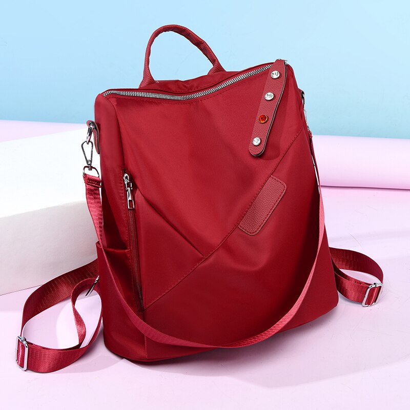 Zaino Oxford classico da donna per ragazze borsa a tracolla impermeabile stile Preppy borsa da scuola Casual da donna di grande capacità