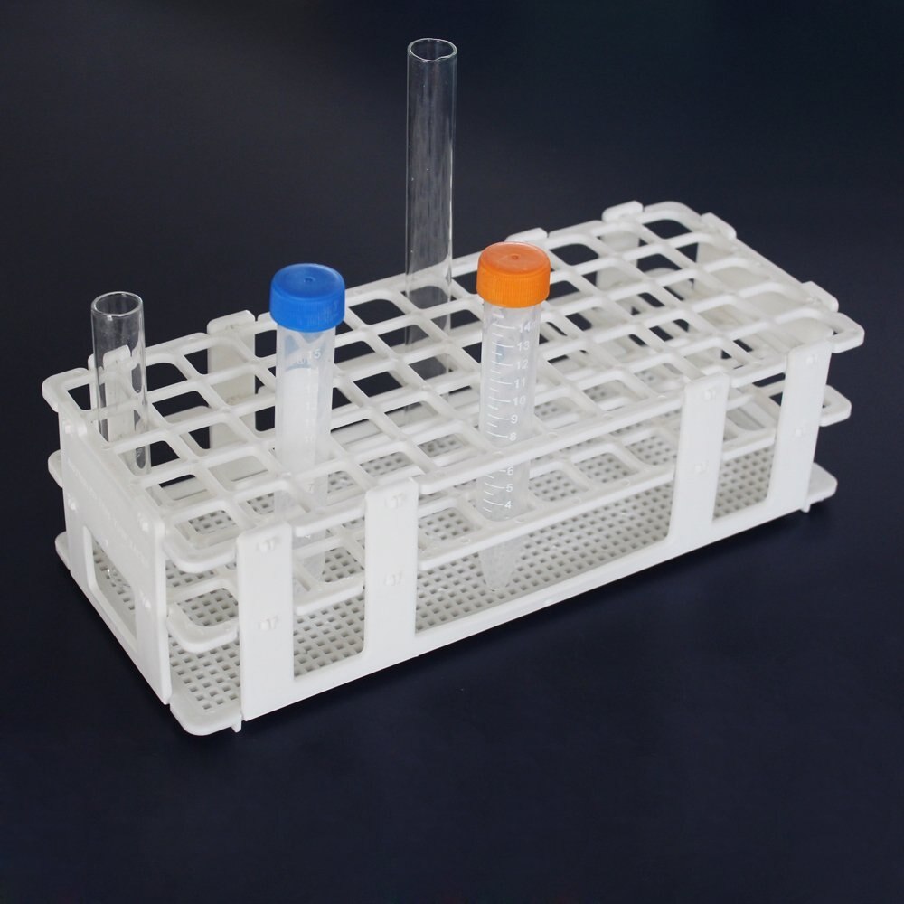 60 stuk Test Buizen 15ml (16x150mm) clear Plastic Test Tube Set met Caps en Rack