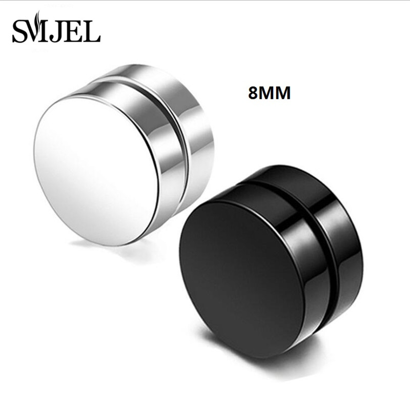 Pendientes Punk con imán fuerte para hombre y mujer, aretes sin perforación, aretes falsos, sin agujero para la oreja, , accesorios de joyería