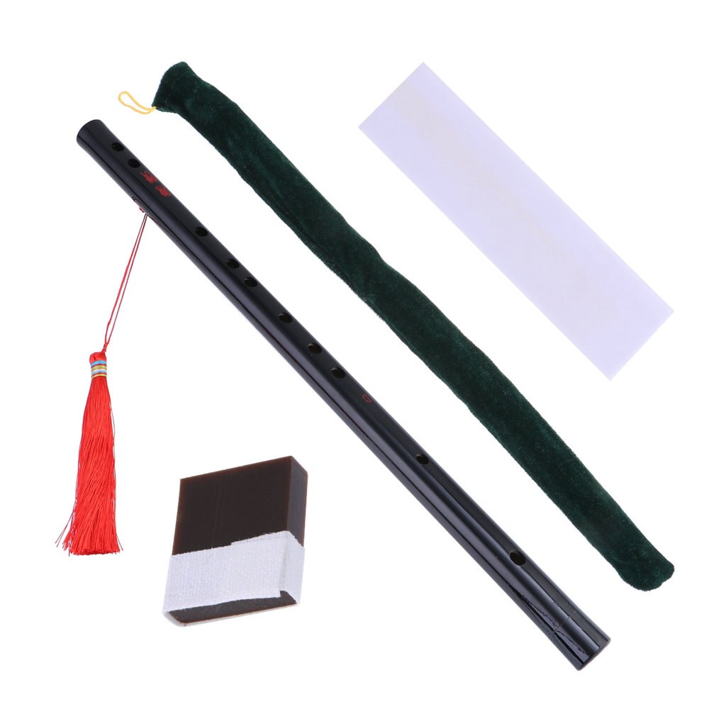 Chinese Stijl Bamboe Fluit Kids Volwassenen Zwarte Fluit Met Kwastje Voor Beginner: Black D