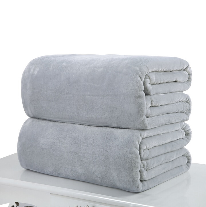 Micro couverture polaire en peluche | Couleur unie Super chaude, 50cm * 70cm, tapis jeté pour canapé, literie bureau, couverture polaire pour animal de compagnie, directe