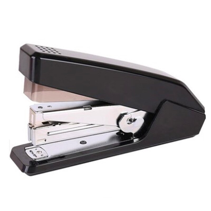 1 pcs MIRUI effort stapler one finger press easy office 20pages large thick standard stapler school office supplies: Black