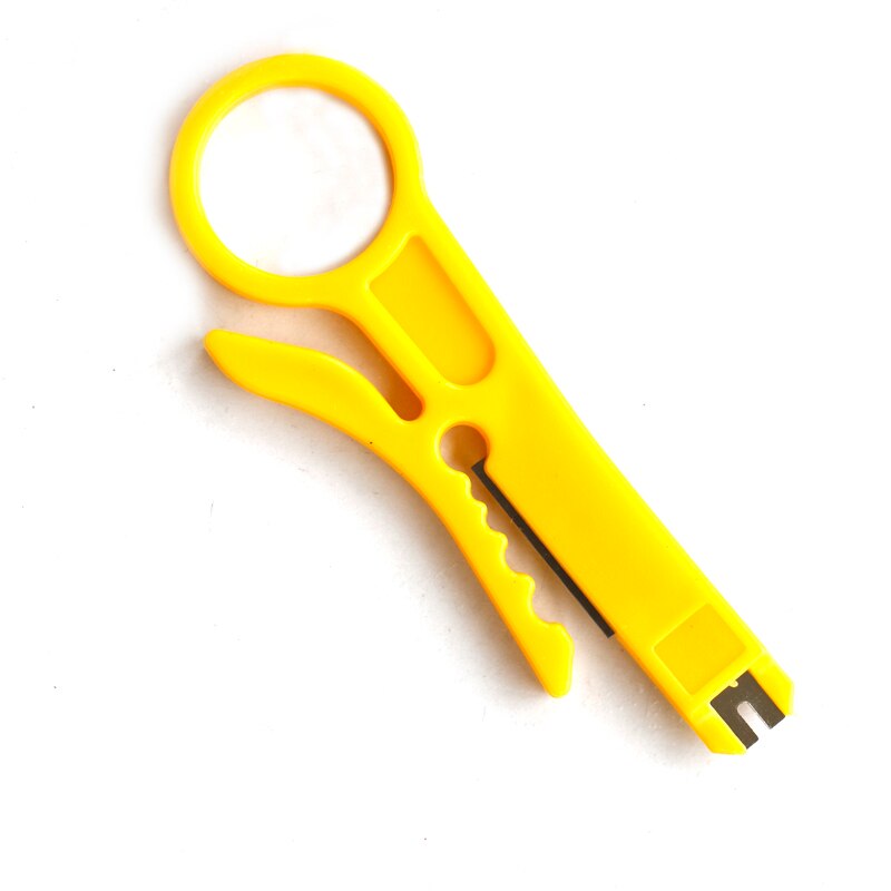 5 pçs profissional venda quente amarelo mini strippers cabo de rede alicate 9cm utp stp cabo cortador telefone fio stripper ferramenta rj45